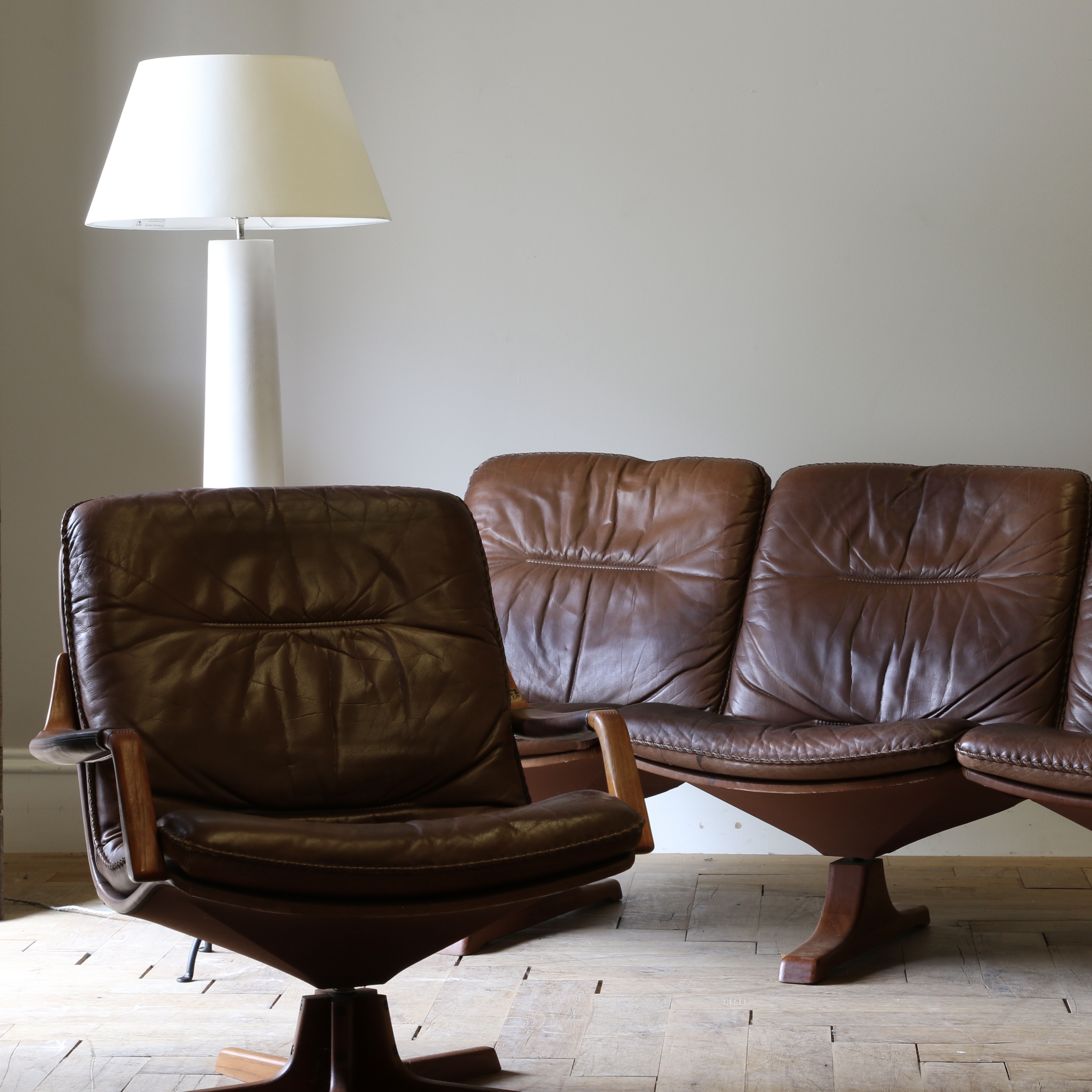 Mid-Century 3-Seater Couch and Chair
